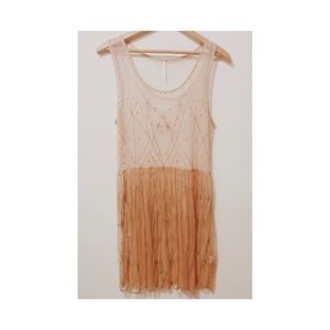 Sequin Free People blush slip dress  ship by 5/14